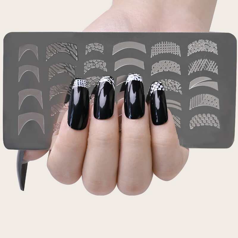 

3pcs Nail Art Stamping Scraper Plate Tool Set, Silver