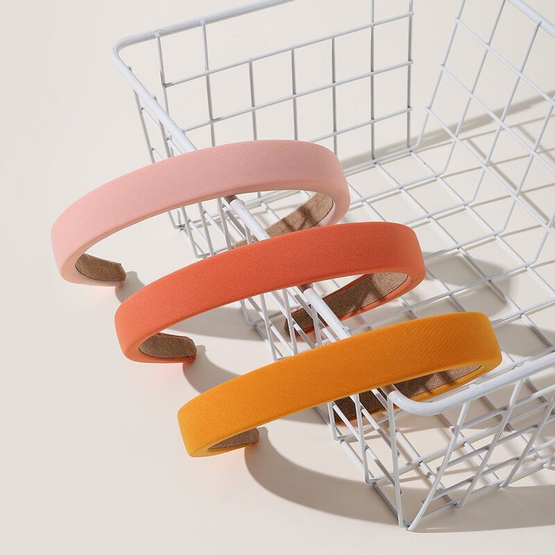 

3pcs Solid Headband, Multicolor