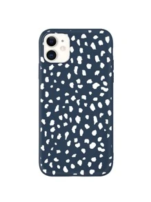 Dalmatian Print Phone Case - Blue and White - View 1