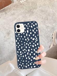 Dalmatian Print Phone Case - Blue and White - View 2