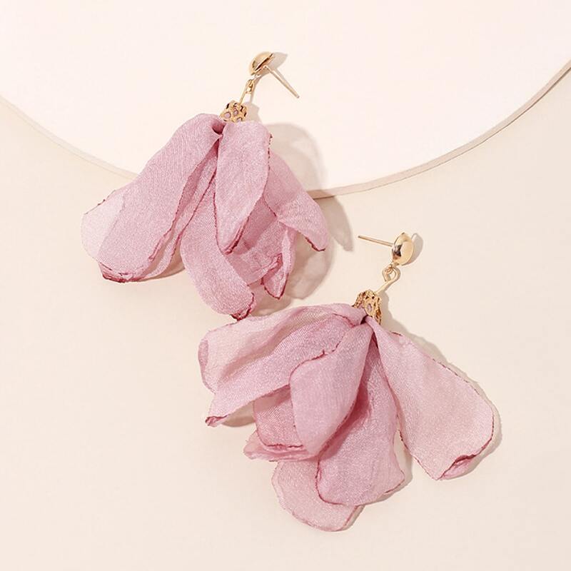 

Petal Drop Earrings, Pink