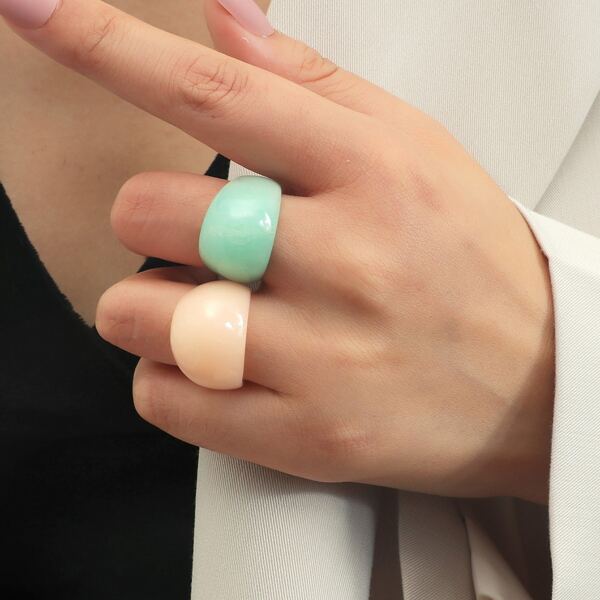 

2pcs Resin Ring, Multicolor