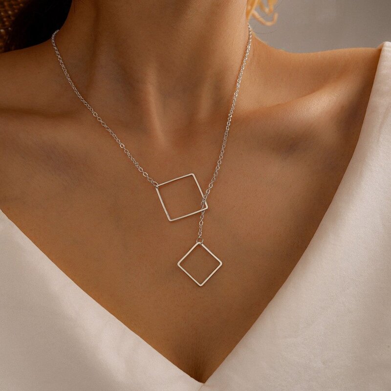 

Geo Charm Earring, Silver