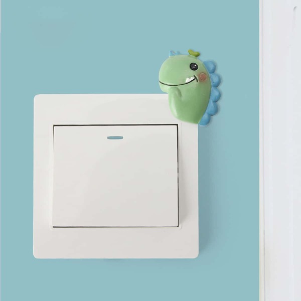 

Cartoon Dinosaur Light Switch Sticker, Green