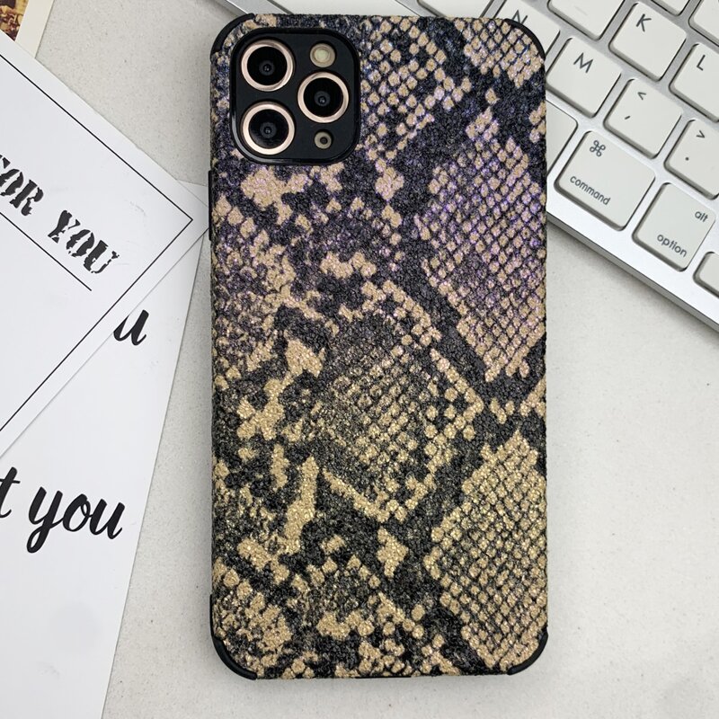 

Snakeskin Pattern Phone Case, Brown