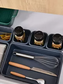 Bộ hộp lưu trữ 8 chiếc - Màu xám đen - Xem 4