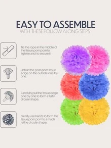 13 piezas set de decoración de fiesta de cumpleaños - Multicolor - Ver 3