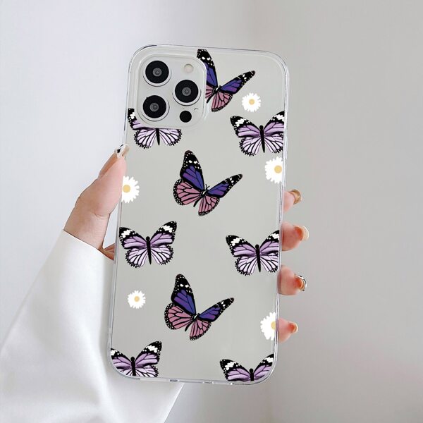 

Butterfly Pattern Phone Case, Clear