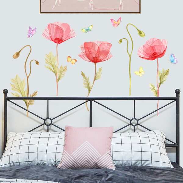

Flower Print Wall Sticker, Multicolor