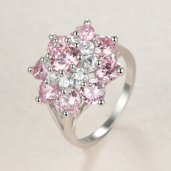 

Zircon Decor Ring, Silver