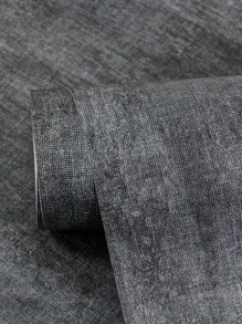 1 件纯色防水墙纸，现代 PVC 墙胶卷，用于家庭装饰，翻新贴纸剥离墙板，墙纸，壁纸，春季装饰物品让您的家焕然一新，拉玛装饰贴纸 - 深灰色 - 查看 3