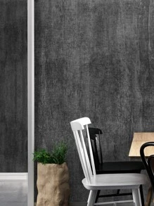 1 件纯色防水墙纸，现代 PVC 墙胶卷，用于家庭装饰，翻新贴纸剥离墙板，墙纸，壁纸，春季装饰物品让您的家焕然一新，拉玛装饰贴纸 - 深灰色 - 查看 6