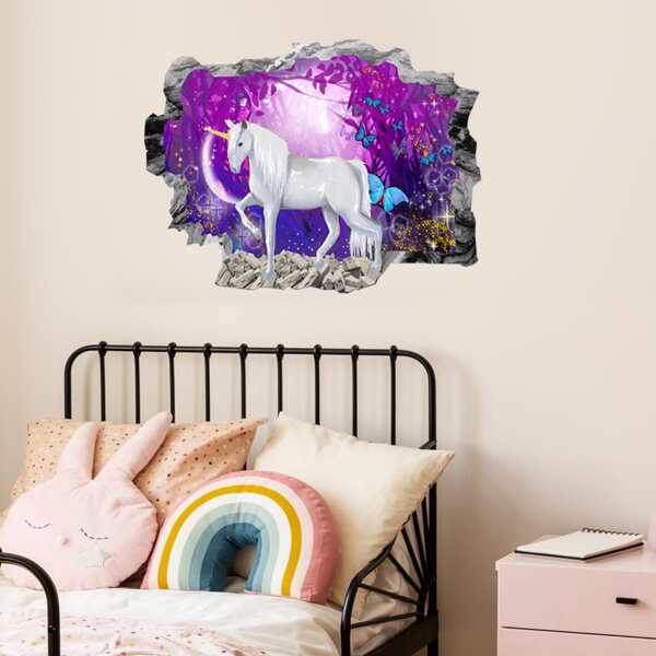 

Unicorn Print Wall Sticker, Multicolor