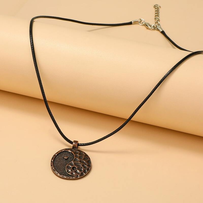 

Yin & Yang Pendant Necklace, Bronze