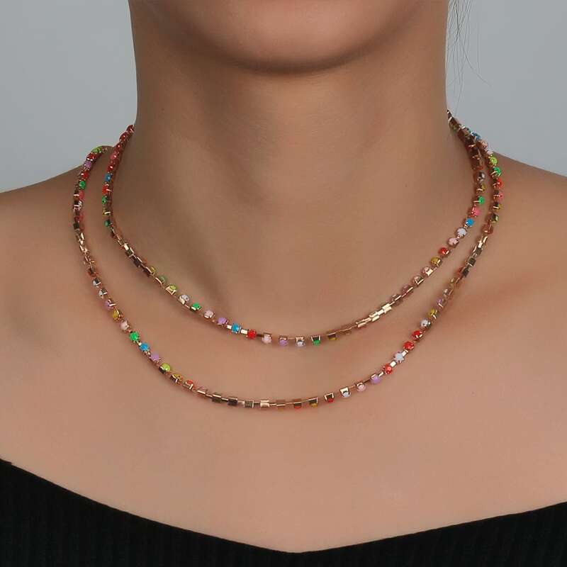 

Shell Layered Pendant Necklace, Multicolor