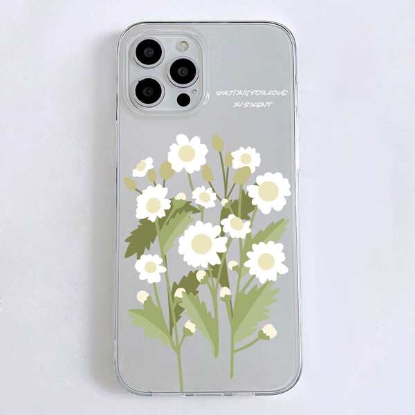 

Flower Print Phone Case, Clear