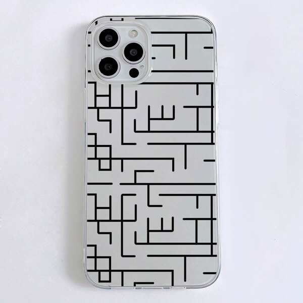 

Maze Pattern Phone Case, Clear