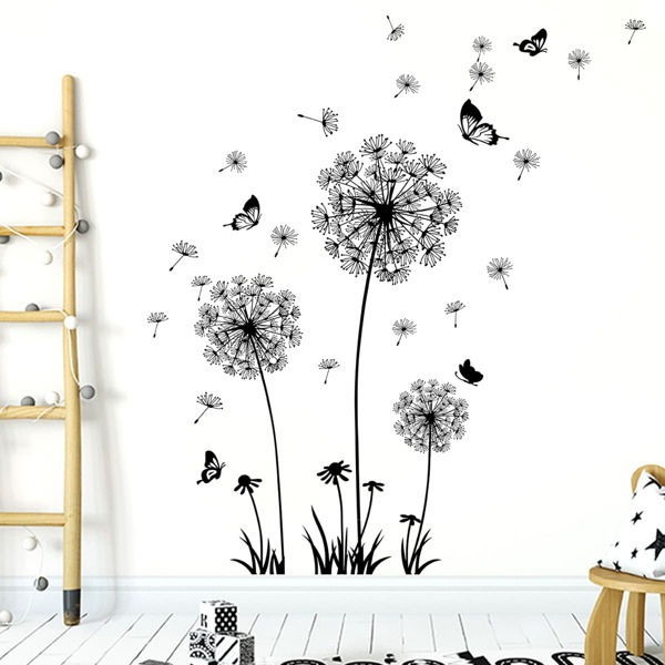 

Dandelion Print Wall Sticker, Black