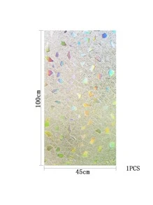 Cầu Vồng Cửa Sổ Bộ Phim 3D Sinh Thái Kính Vinyl Cho Nhà Tĩnh Bám Kính Màu Phim Cách Nhiệt Dán Cửa Sổ - trắng - Xem 2