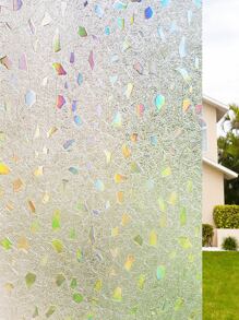 Cầu Vồng Cửa Sổ Bộ Phim 3D Sinh Thái Kính Vinyl Cho Nhà Tĩnh Bám Kính Màu Phim Cách Nhiệt Dán Cửa Sổ - trắng - Xem 6