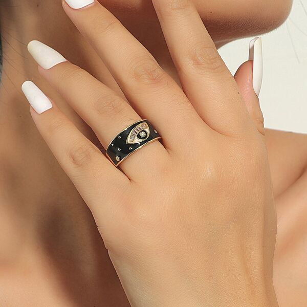 

18K Gold Plated Ring, Multicolor