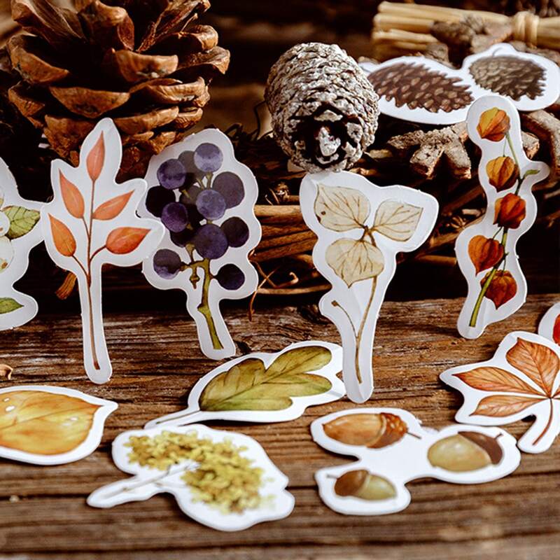 

1box Plants Pattern Sticker, Multicolor
