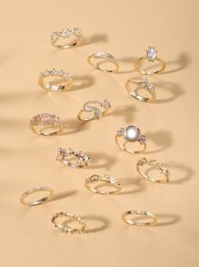 Vòng hợp kim 14 cái - Vàng - Xem 2