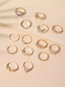 Vòng hợp kim 14 cái - Vàng - Xem 3