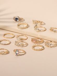 Vòng hợp kim 14 cái - Vàng - Xem 4