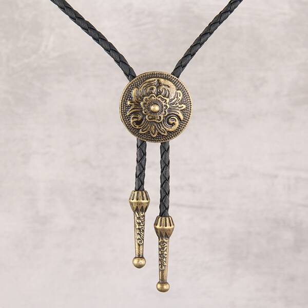 

Men Braided Necklace, Bronze