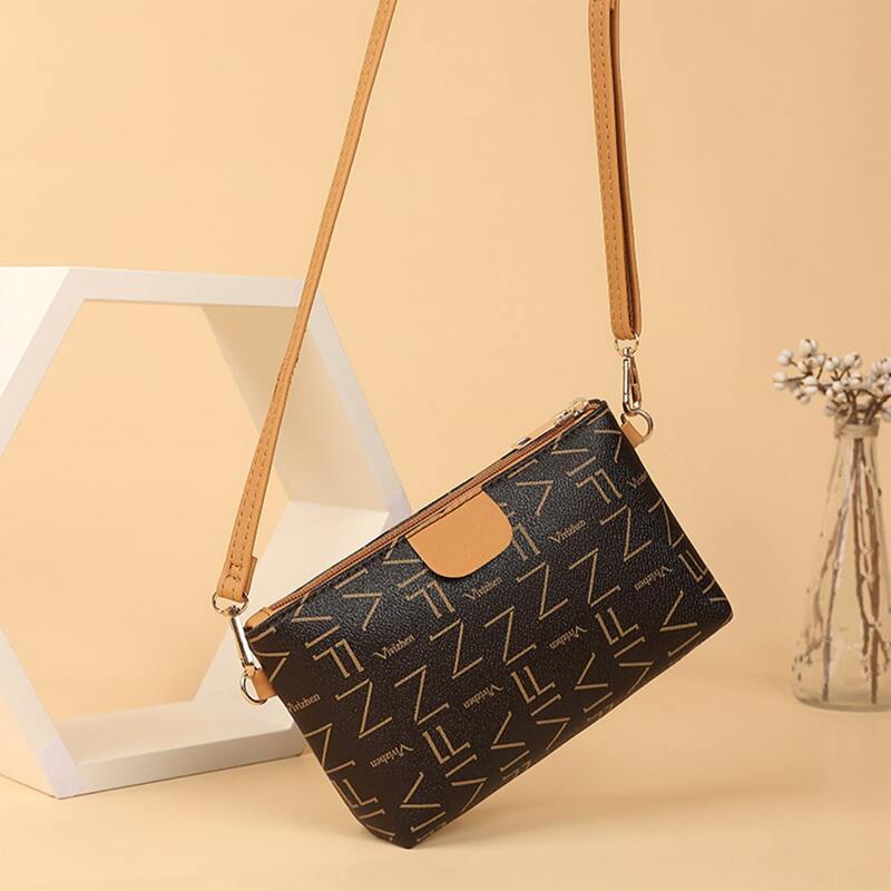 

Allover Letter Graphic Crossbody Bag, Brown
