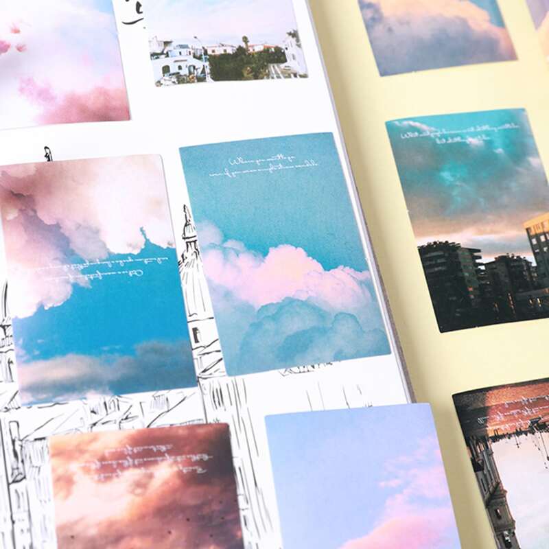 

30pcs Scenery Pattern Sticker, Multicolor