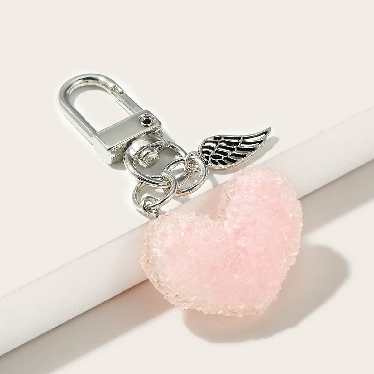 

Heart Decor Bag Charm, Pink