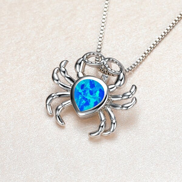 

Opal Animal Charm Necklace, Silver