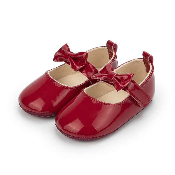 

Baby Girl Bow Decor Flats, Red