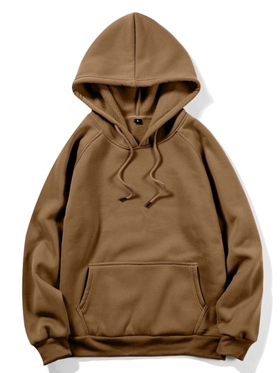 Men Kangaroo Pocket Drawstring Hoodie
