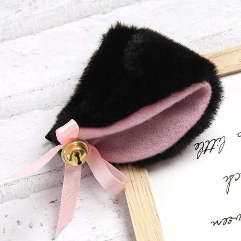 

4pcs Fluffy Ear Design Hair Clip, Multicolor