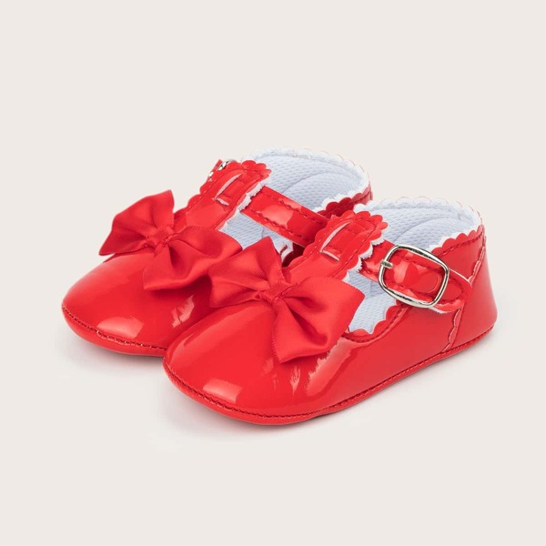 

Baby Girl Bow Decor Flats, Red
