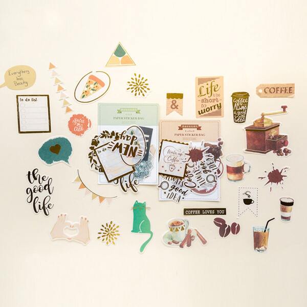 

50pcs Mixed Pattern Random Sticker, Multicolor