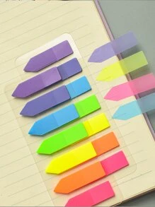 1pc Transparent Sticky Notes, PET Sticky Notes, Extremely Fine Index Stickers, Stationery Stickers, Sticky Notes, Sticky Notes - Multicolor - View 2