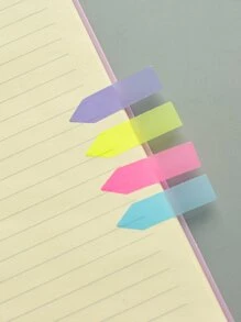 1pc Transparent Sticky Notes, PET Sticky Notes, Extremely Fine Index Stickers, Stationery Stickers, Sticky Notes, Sticky Notes - Multicolor - View 3