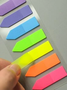 1pc Transparent Sticky Notes, PET Sticky Notes, Extremely Fine Index Stickers, Stationery Stickers, Sticky Notes, Sticky Notes - Multicolor - View 4