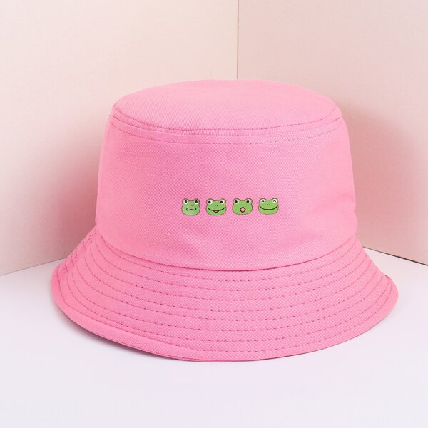 

Animal Print Bucket Hat, Coral pink