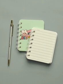 1pc Cartoon Graphic Cover Random Spiral Notebook - Multicolor - View 3