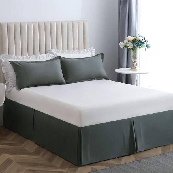 

Solid Color Bed Skirt, Grey