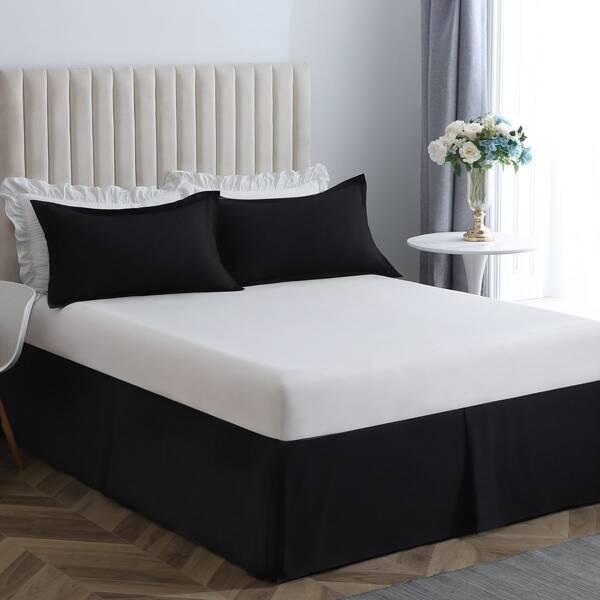 

Solid Color Bed Skirt, Black