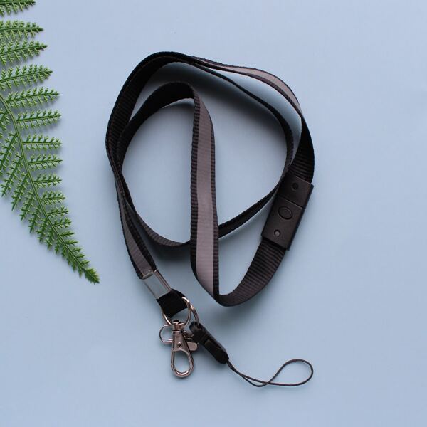 

1pc Reflective Lanyard, Black