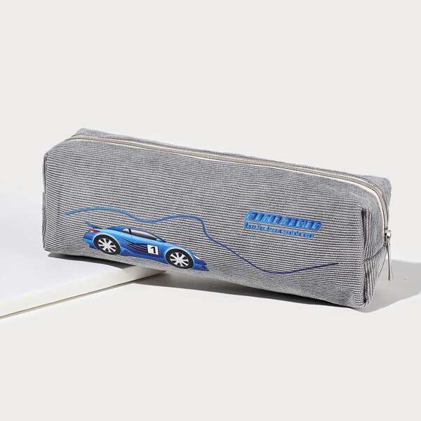 

Car Print Pencil Case, Grey