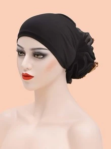 Gorro con decoración de strass, gorro turbante para dormir - Negro - Ver 2