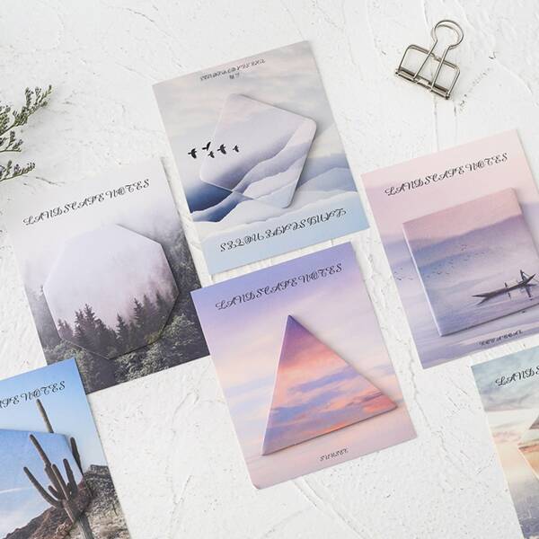

1pc Scenery Pattern Random Sticky Note, Multicolor